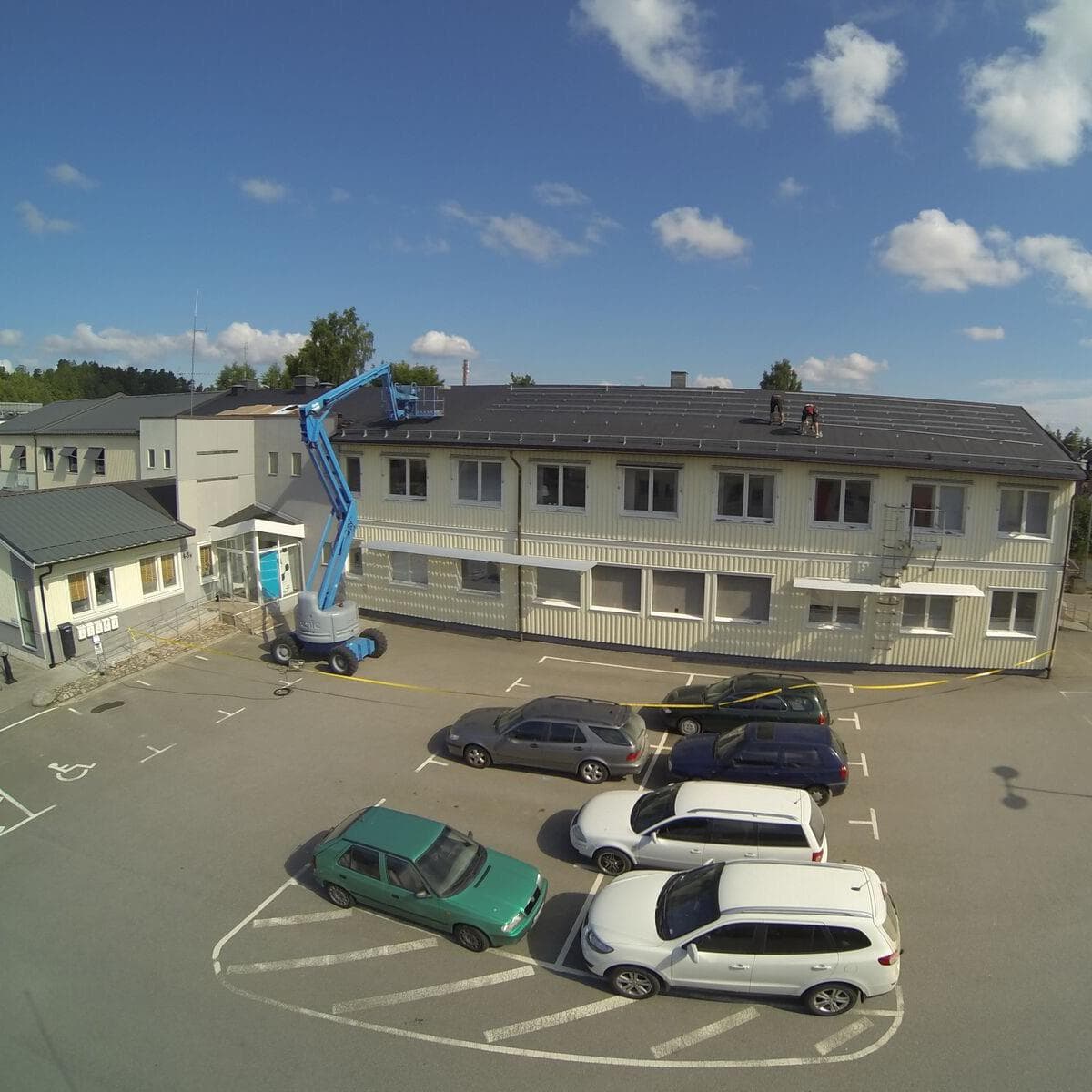 Översikt över solcellsprojektet på Veterinärshuset